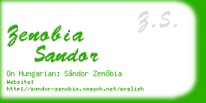 zenobia sandor business card